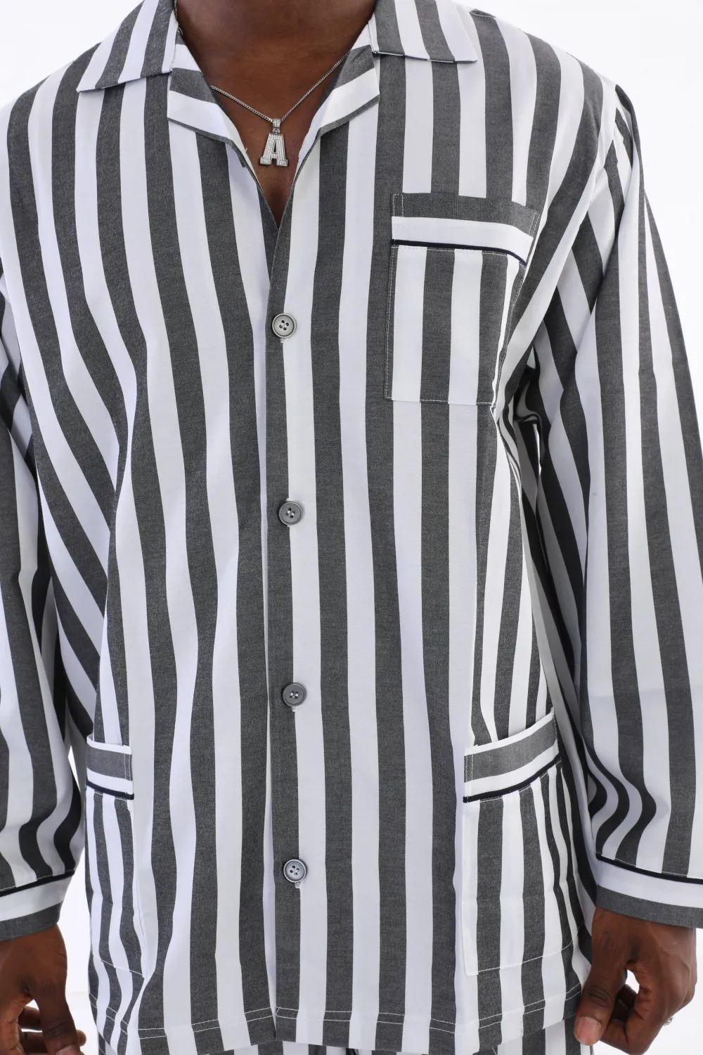 ieg™  4007 Uzun Kol Çizgili Gaffur Erkek Pijama Takım