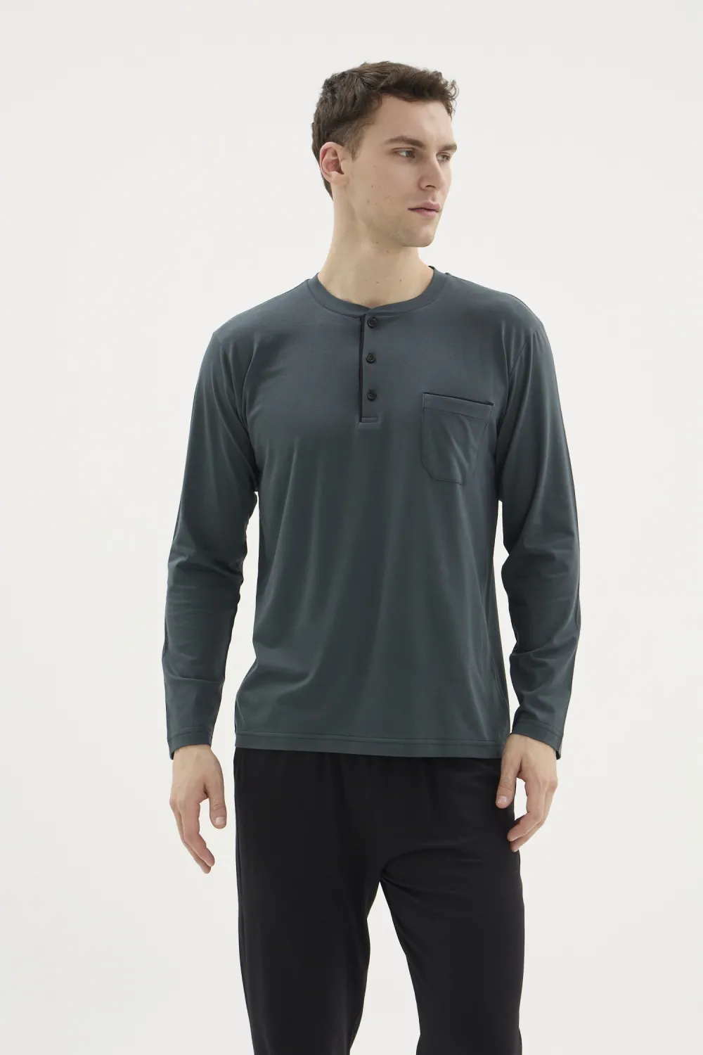 ieg™  BU-26360 Erkek Midi Yaka Battal Pijama Takımı
