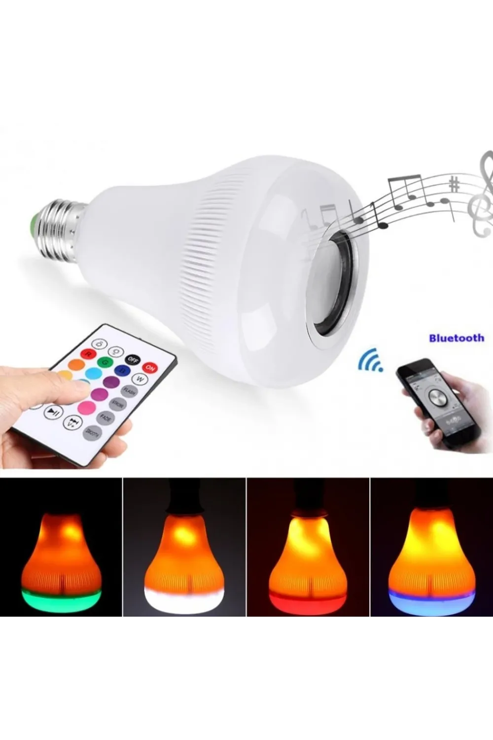 Kumandalı Bluetooth Hoparlör Ampul LD-37