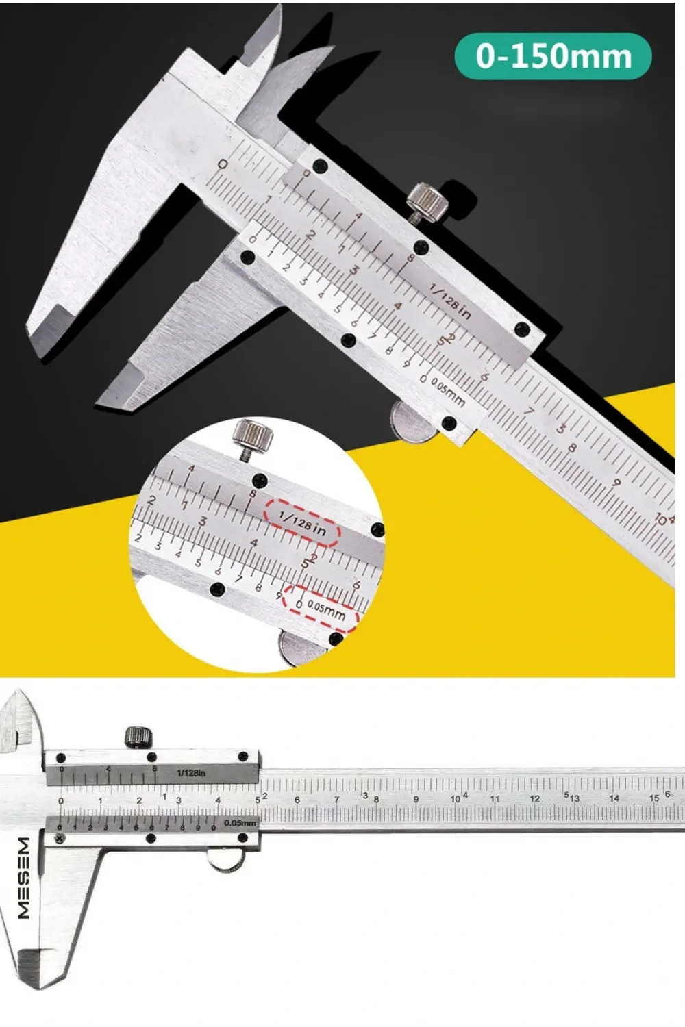 ieg™ Kumpas - Çelik Kumpas 0,01 Mm - 150mm 6inc