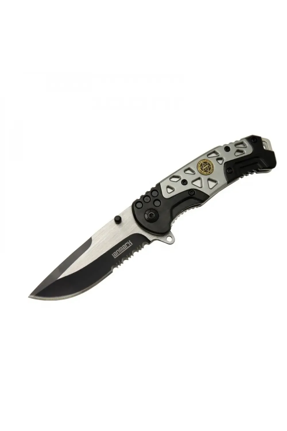 ieg™ Lanmark MX10 Gri Testereli Outdoor Çakı 21 cm - Otomatik, Perçinli