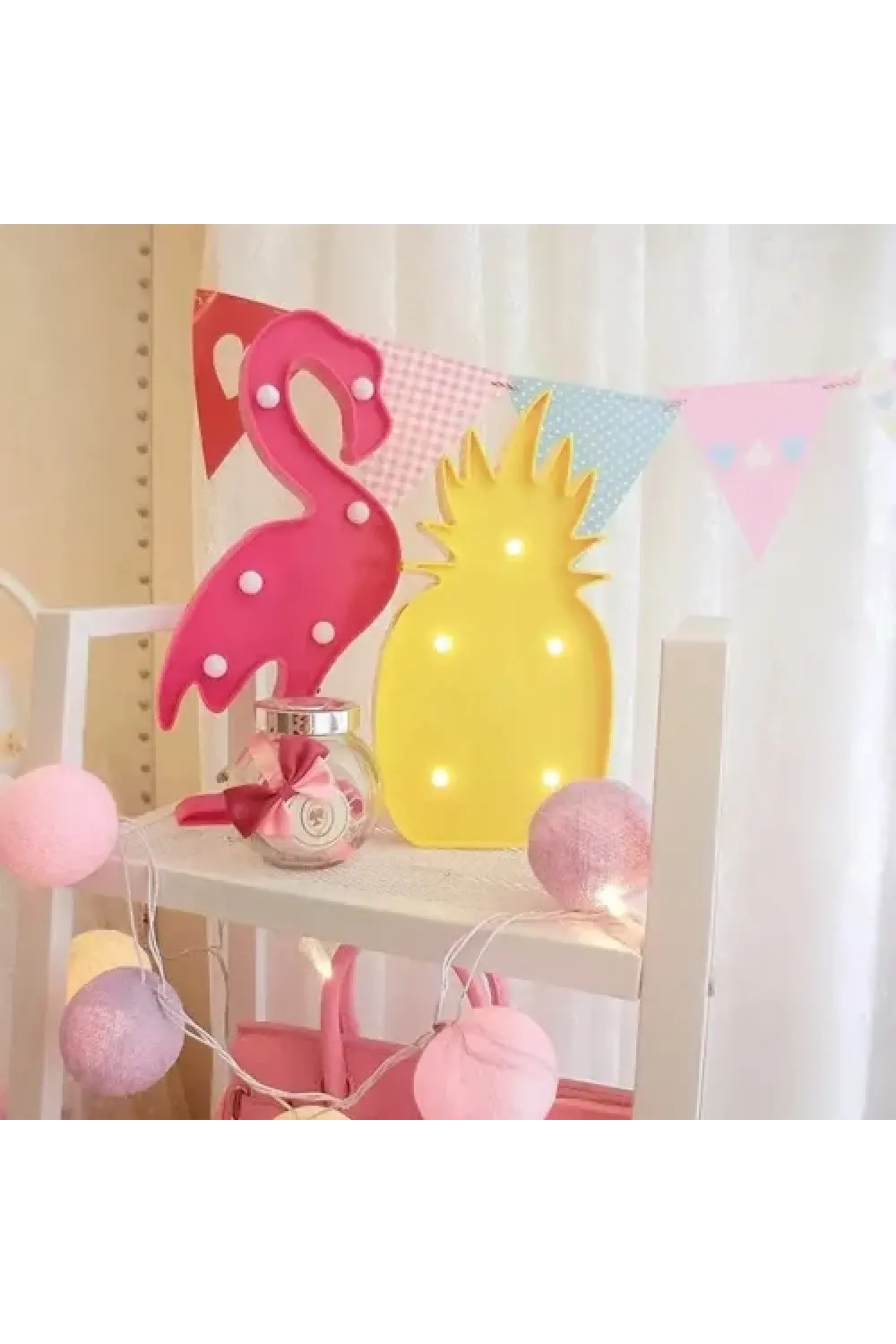 Led Işıklı Ananas Gece Lambası