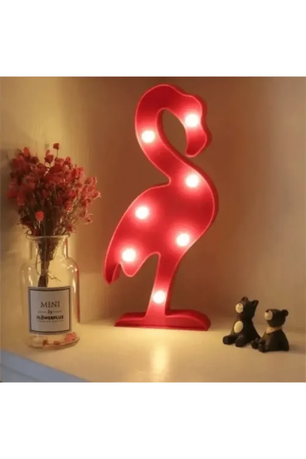 Led Işıklı Flamingo Gece Lambası
