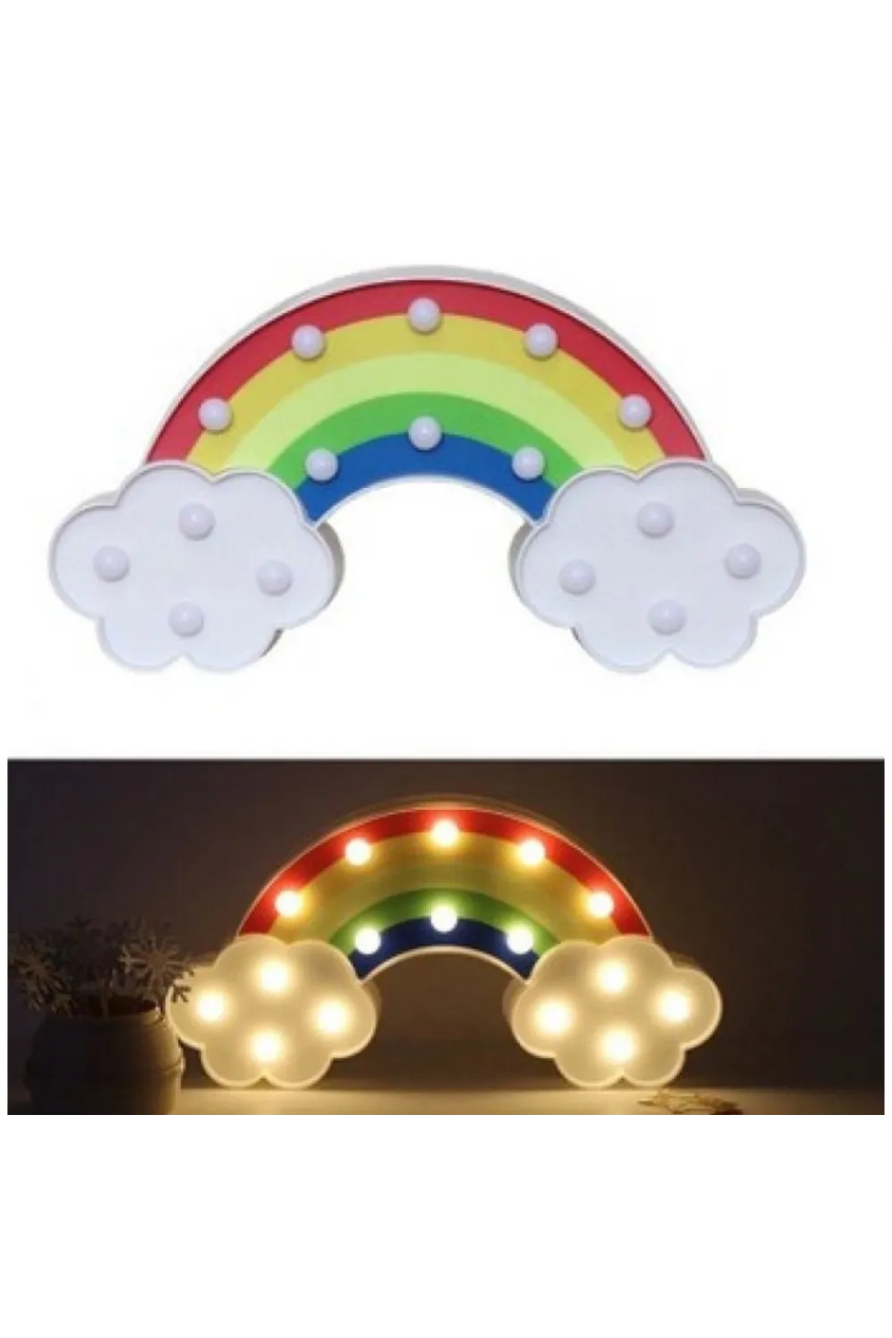 Led Işıklı Gökkuşağı Gece Lambası
