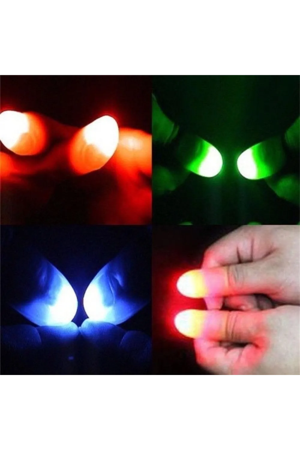 Led Işıklı Renkli Sihirli Parmak Şaka
