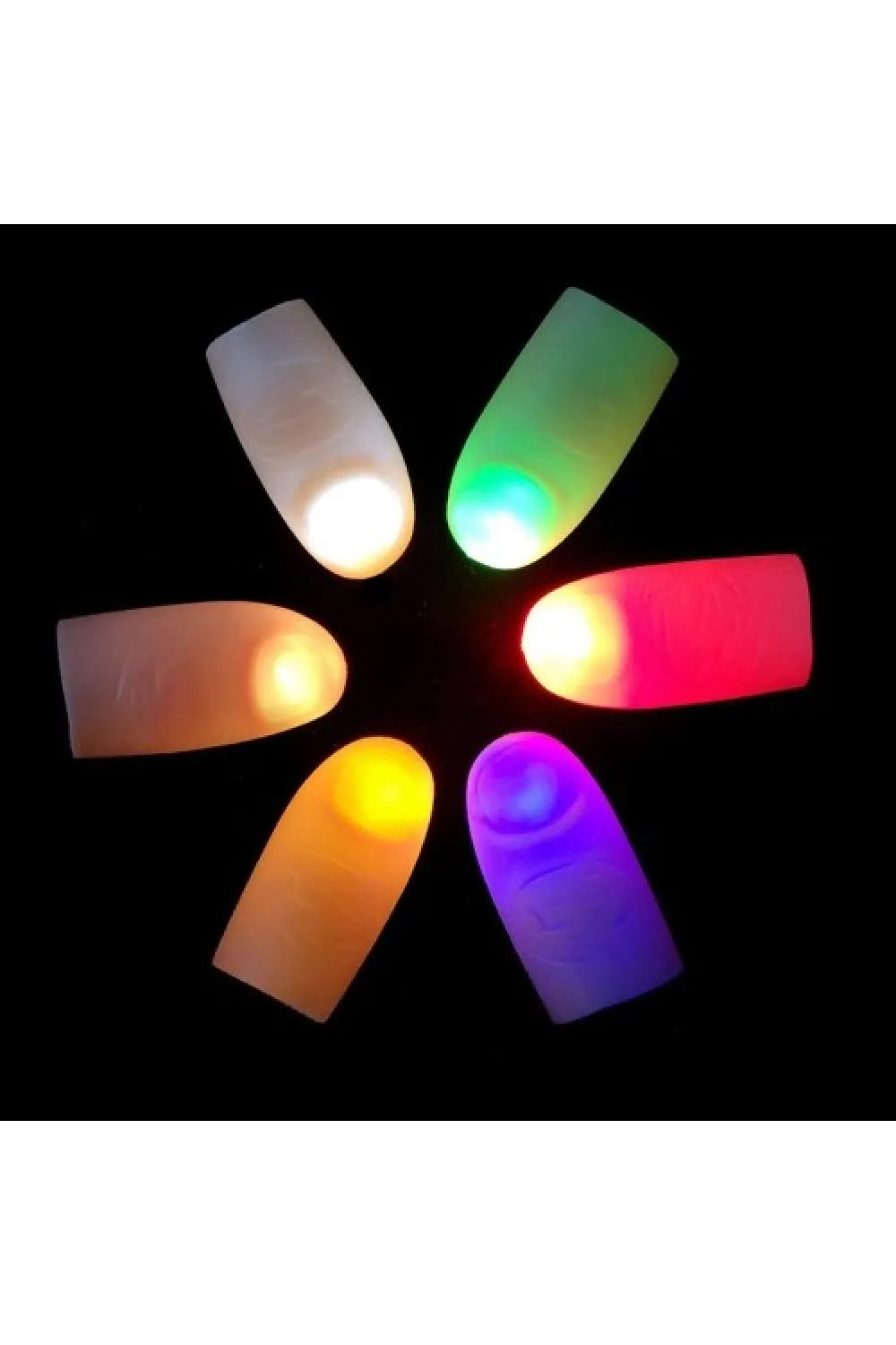 Led Işıklı Renkli Sihirli Parmak Şaka