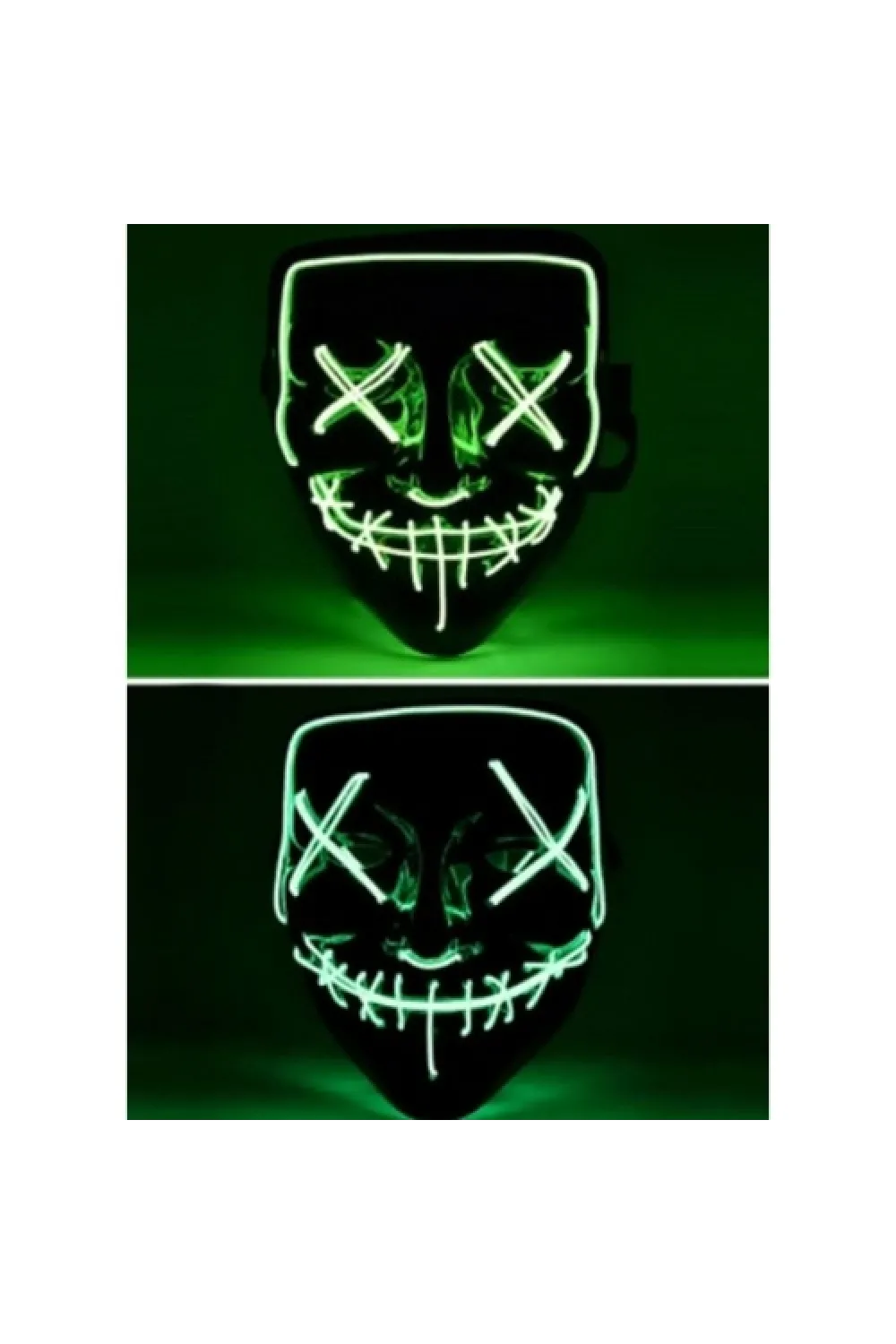 LED Işıklı Yeşil Maske