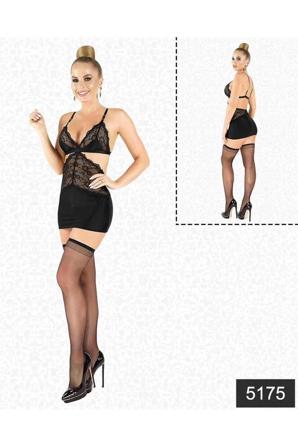 Likralı Saten Babydoll