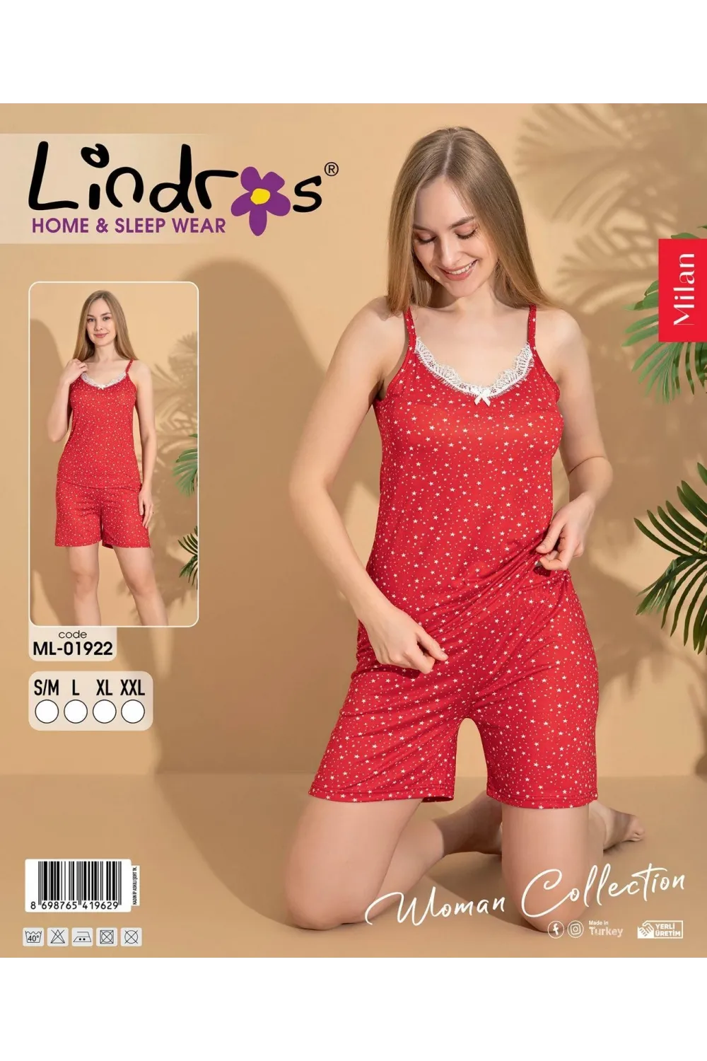ieg™ Lindros ML-01922 Kadın İp Askılı Şort Takım