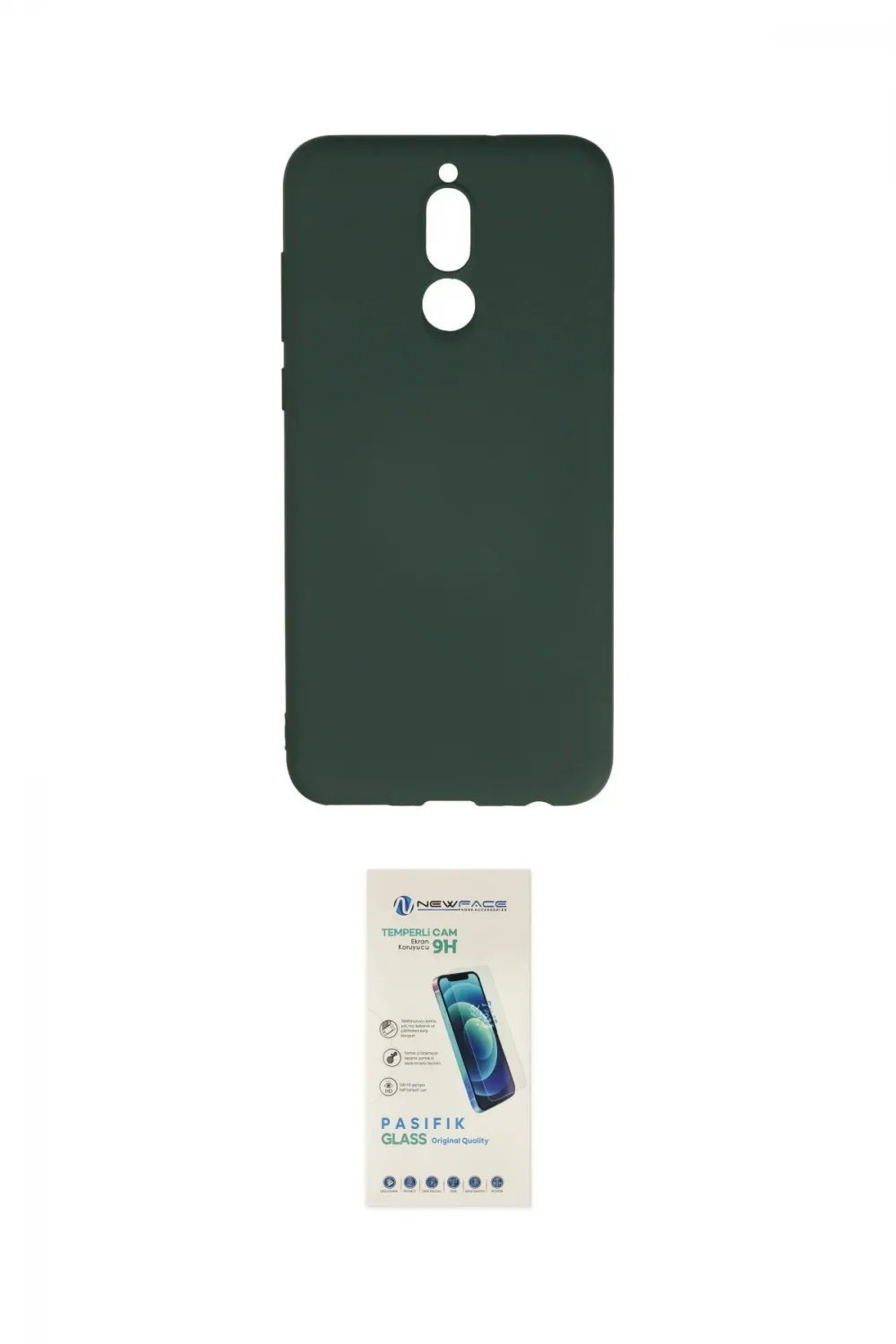 ieg™ Mate 10 Lite Kılıf Ahenk Serisi - Şeffaf Pasifik Cam Ekran Koruyucu