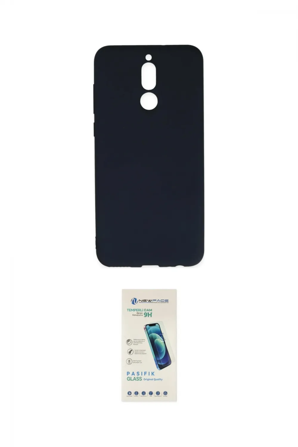 ieg™ Mate 10 Lite Kılıf Ahenk Serisi - Şeffaf Pasifik Cam Ekran Koruyucu