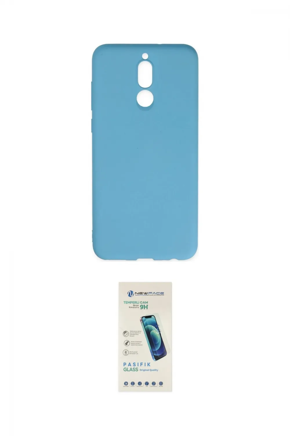ieg™ Mate 10 Lite Kılıf Ahenk Serisi - Şeffaf Pasifik Cam Ekran Koruyucu