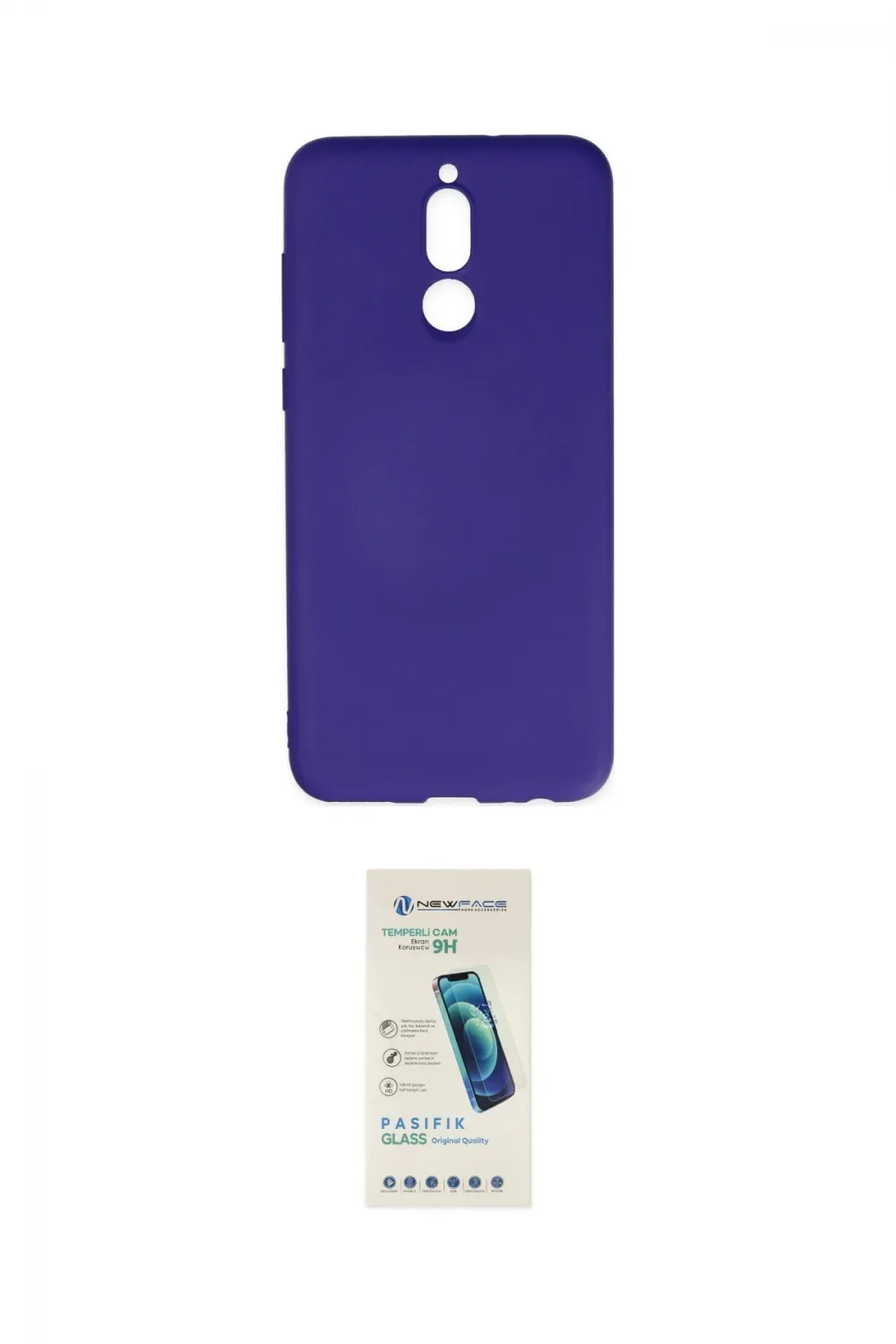 ieg™ Mate 10 Lite Kılıf Ahenk Serisi - Şeffaf Pasifik Cam Ekran Koruyucu
