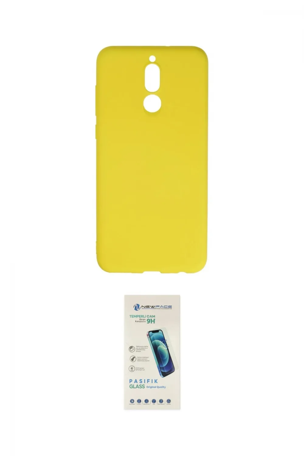 ieg™ Mate 10 Lite Kılıf Ahenk Serisi - Şeffaf Pasifik Cam Ekran Koruyucu