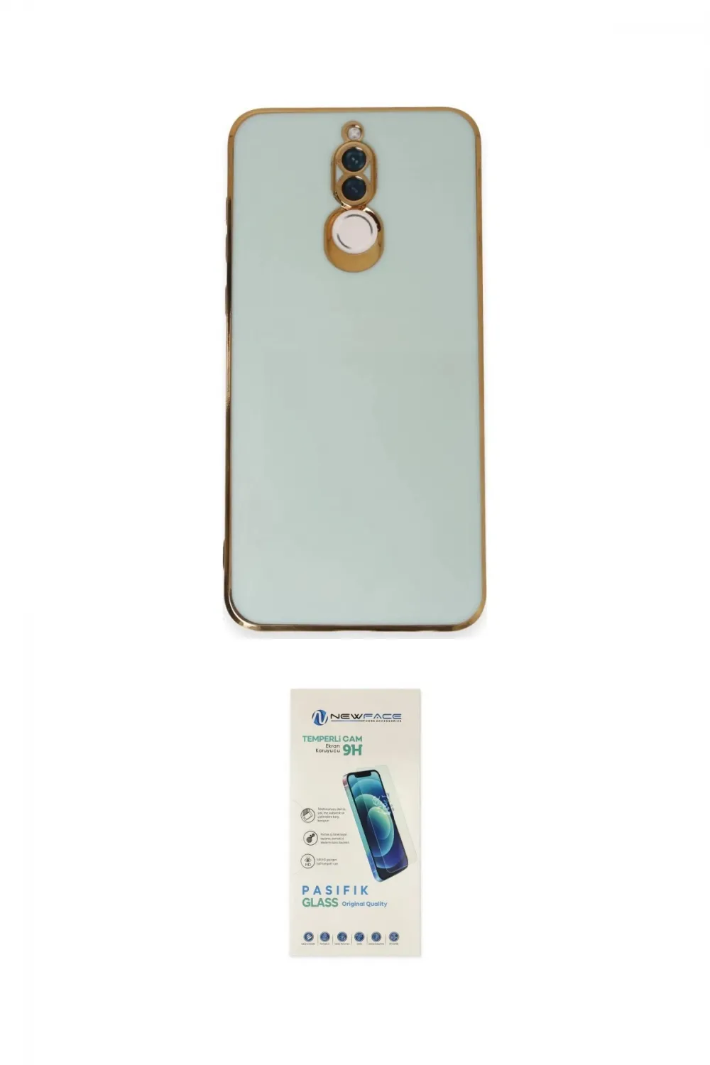 ieg™ Mate 10 Lite Kılıf Yankı Serisi - Şeffaf Pasifik Cam Ekran Koruyucu