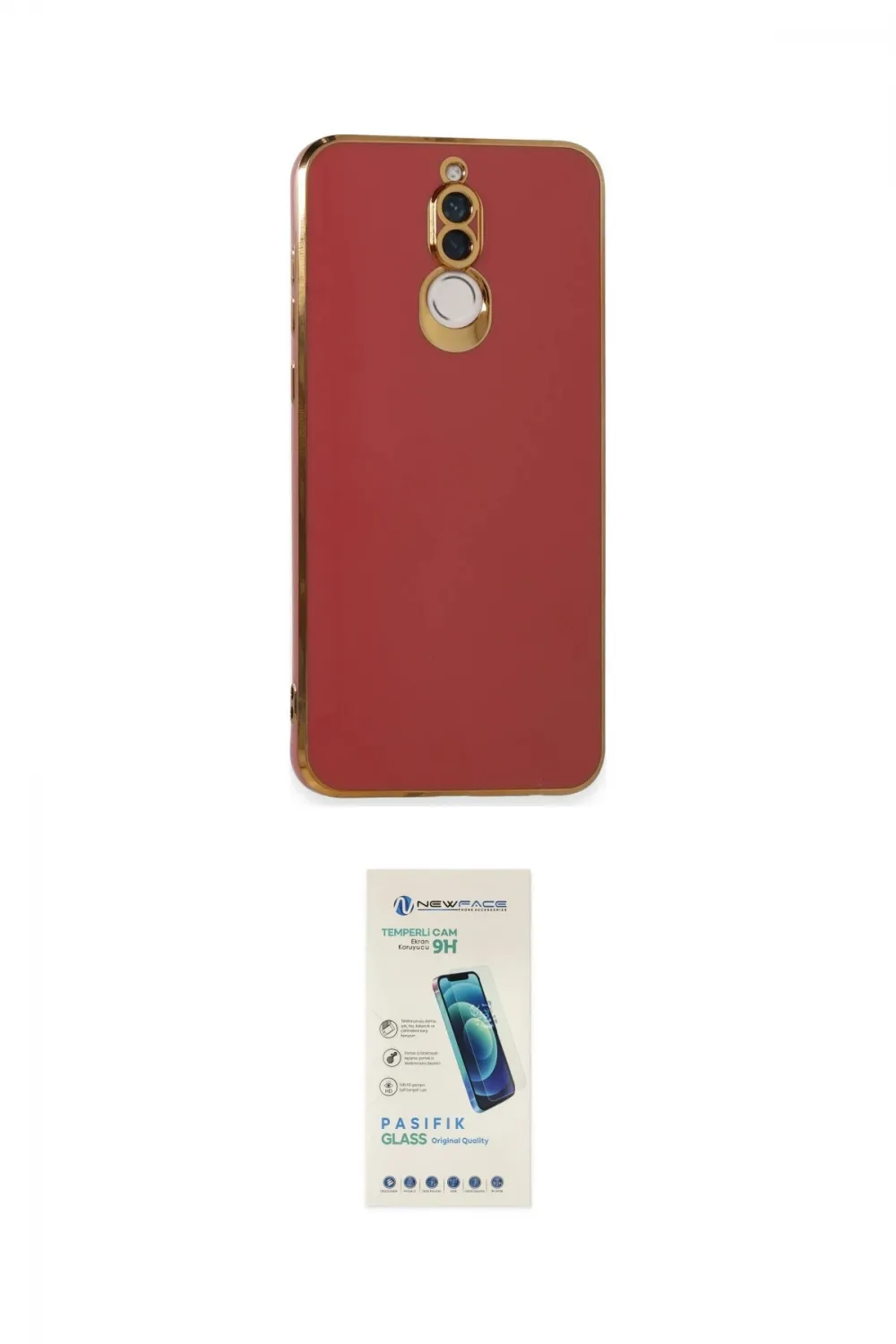 ieg™ Mate 10 Lite Kılıf Yankı Serisi - Şeffaf Pasifik Cam Ekran Koruyucu