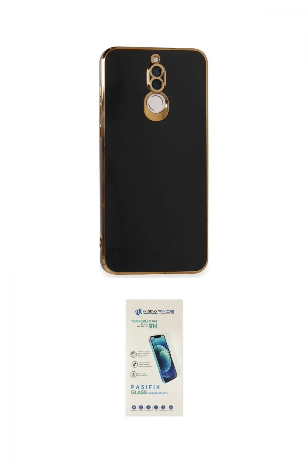 ieg™ Mate 10 Lite Kılıf Yankı Serisi - Şeffaf Pasifik Cam Ekran Koruyucu