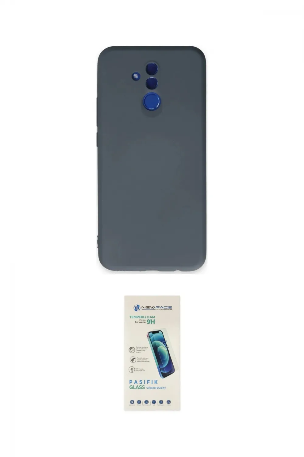 ieg™ Mate 20 Lite Kılıf Ahenk Serisi - Şeffaf Pasifik Cam Ekran Koruyucu