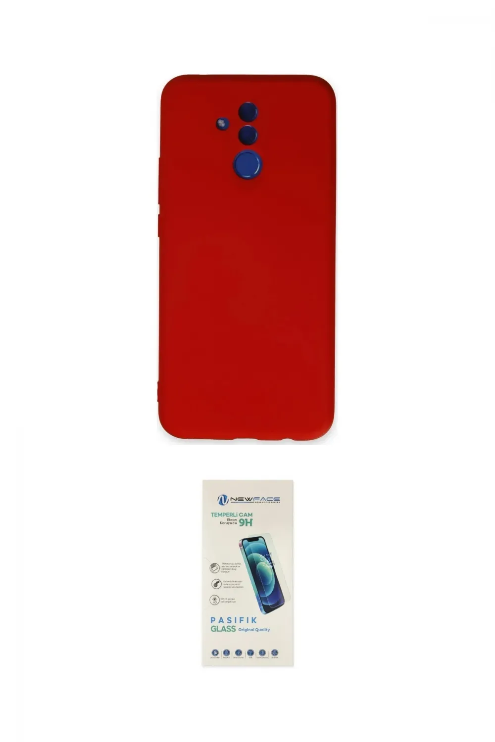 ieg™ Mate 20 Lite Kılıf Ahenk Serisi - Şeffaf Pasifik Cam Ekran Koruyucu