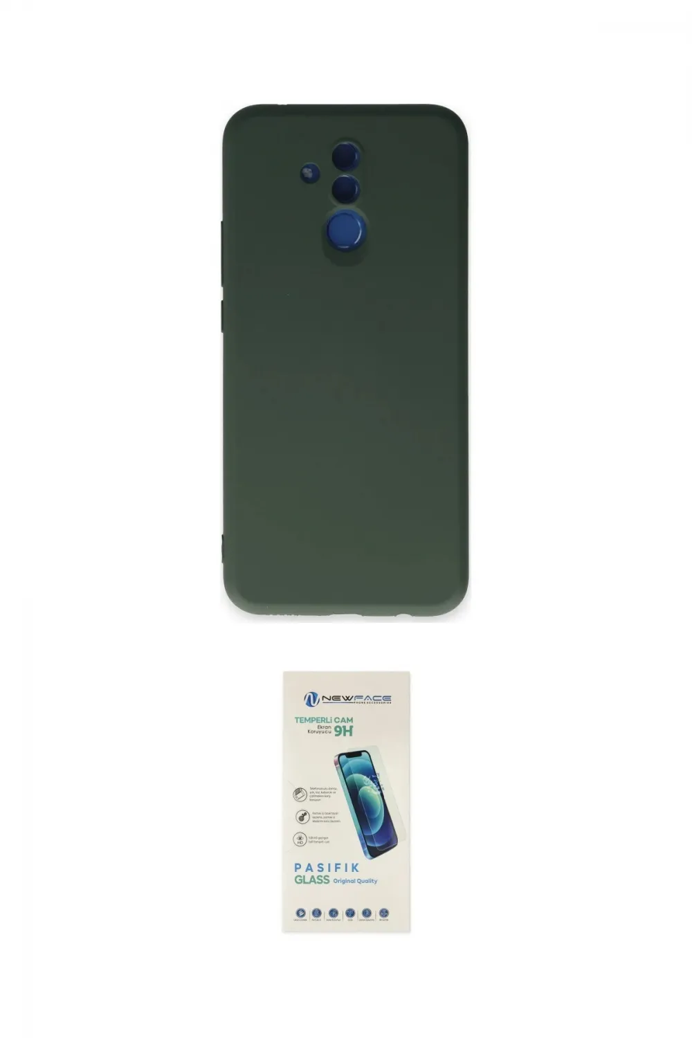 ieg™ Mate 20 Lite Kılıf Ahenk Serisi - Şeffaf Pasifik Cam Ekran Koruyucu