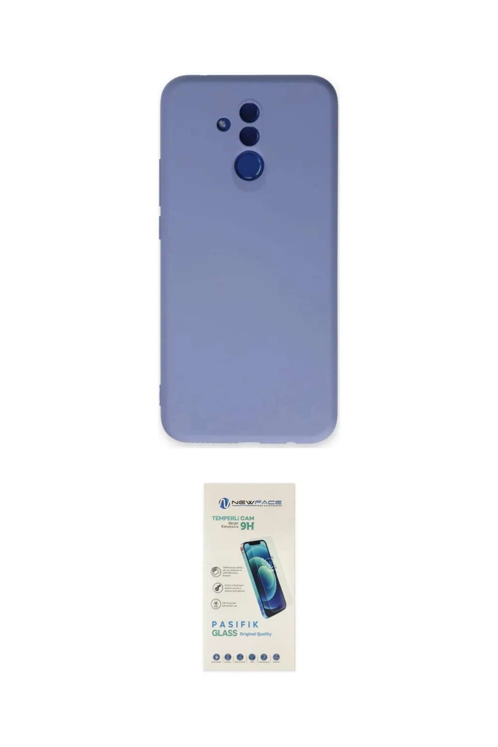 ieg™ Mate 20 Lite Kılıf Ahenk Serisi - Şeffaf Pasifik Cam Ekran Koruyucu