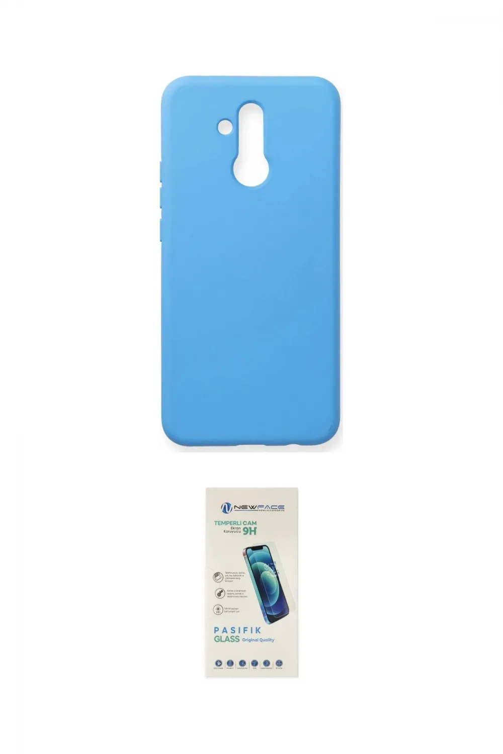 ieg™ Mate 20 Lite Kılıf Ahenk Serisi - Şeffaf Pasifik Cam Ekran Koruyucu