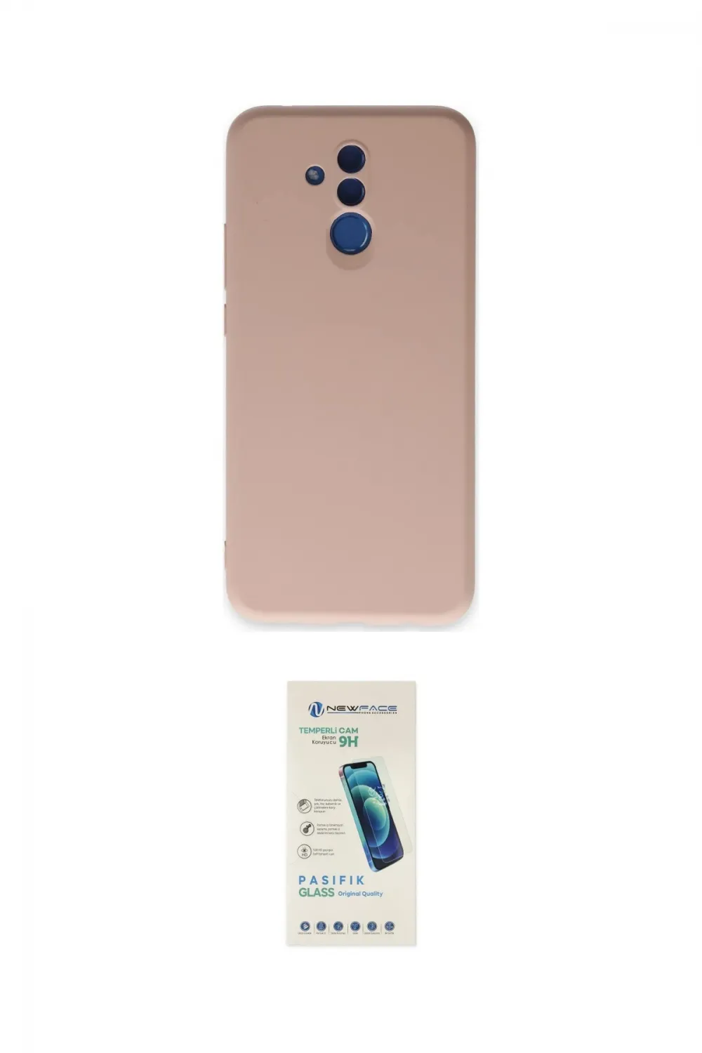 ieg™ Mate 20 Lite Kılıf Ahenk Serisi - Şeffaf Pasifik Cam Ekran Koruyucu