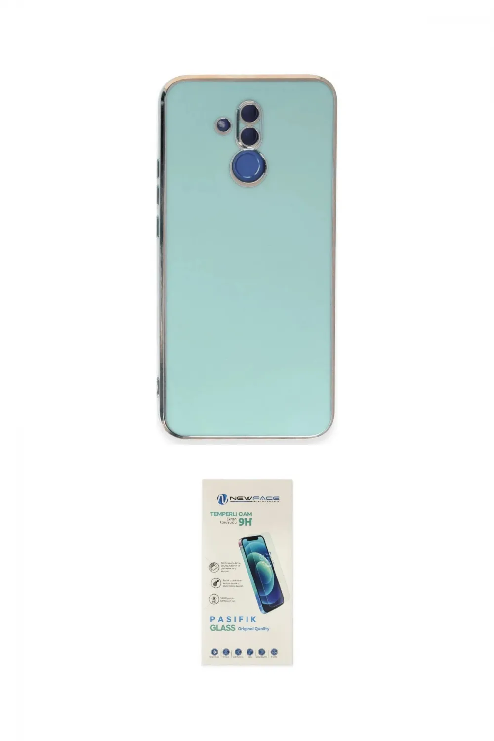 ieg™ Mate 20 Lite Kılıf Yankı Serisi - Şeffaf Pasifik Cam Ekran Koruyucu