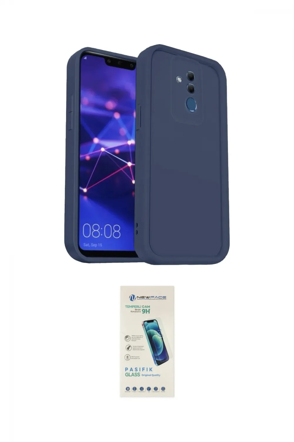 ieg™ Mate 20 Lite Kılıf Yankı Yansıma Özel Seri - Şeffaf Pasifik Cam Ekran Koruyucu