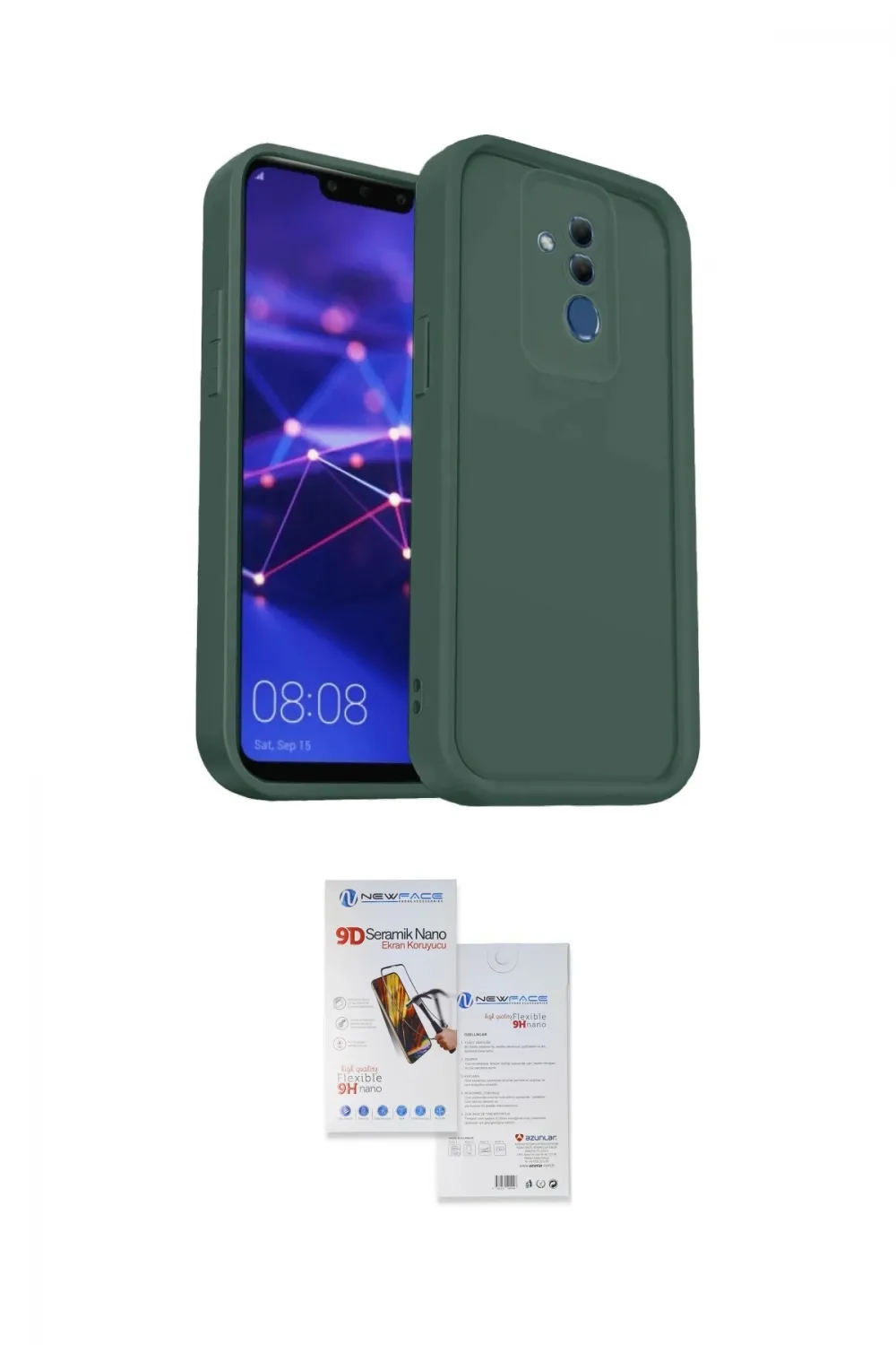 ieg™ Mate 20 Lite Kılıf Yankı Yansıma Özel Seri - Siyah Seramik Nano Ekran Koruyucu