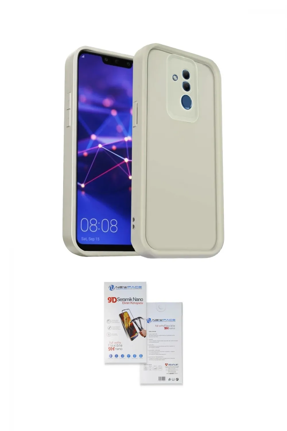 ieg™ Mate 20 Lite Kılıf Yankı Yansıma Özel Seri - Siyah Seramik Nano Ekran Koruyucu