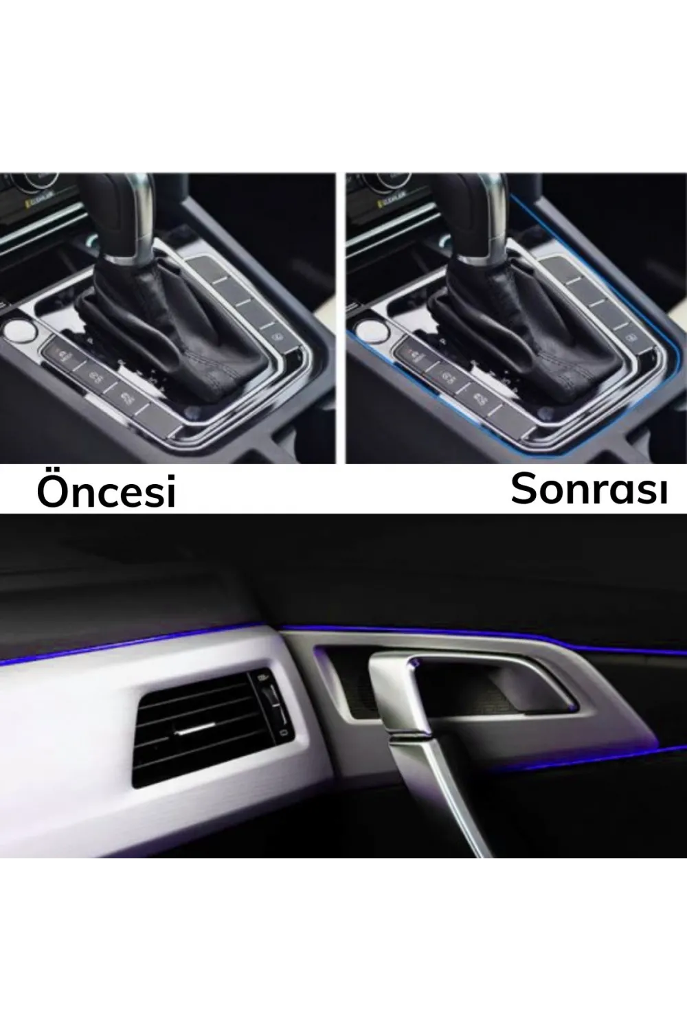 ieg™  Mavi Araba OtoTrim Dekorasyon Şeridi Kauçuk Elastik Kolay Kurulum 5 metre Şerit Bant