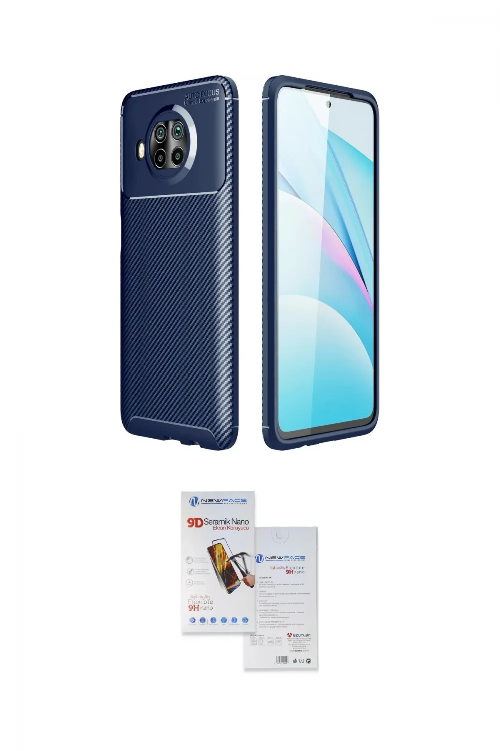 ieg™ Mi 10T Lite Kılıf Eksen Form Prime - Siyah Seramik Nano Ekran Koruyucu