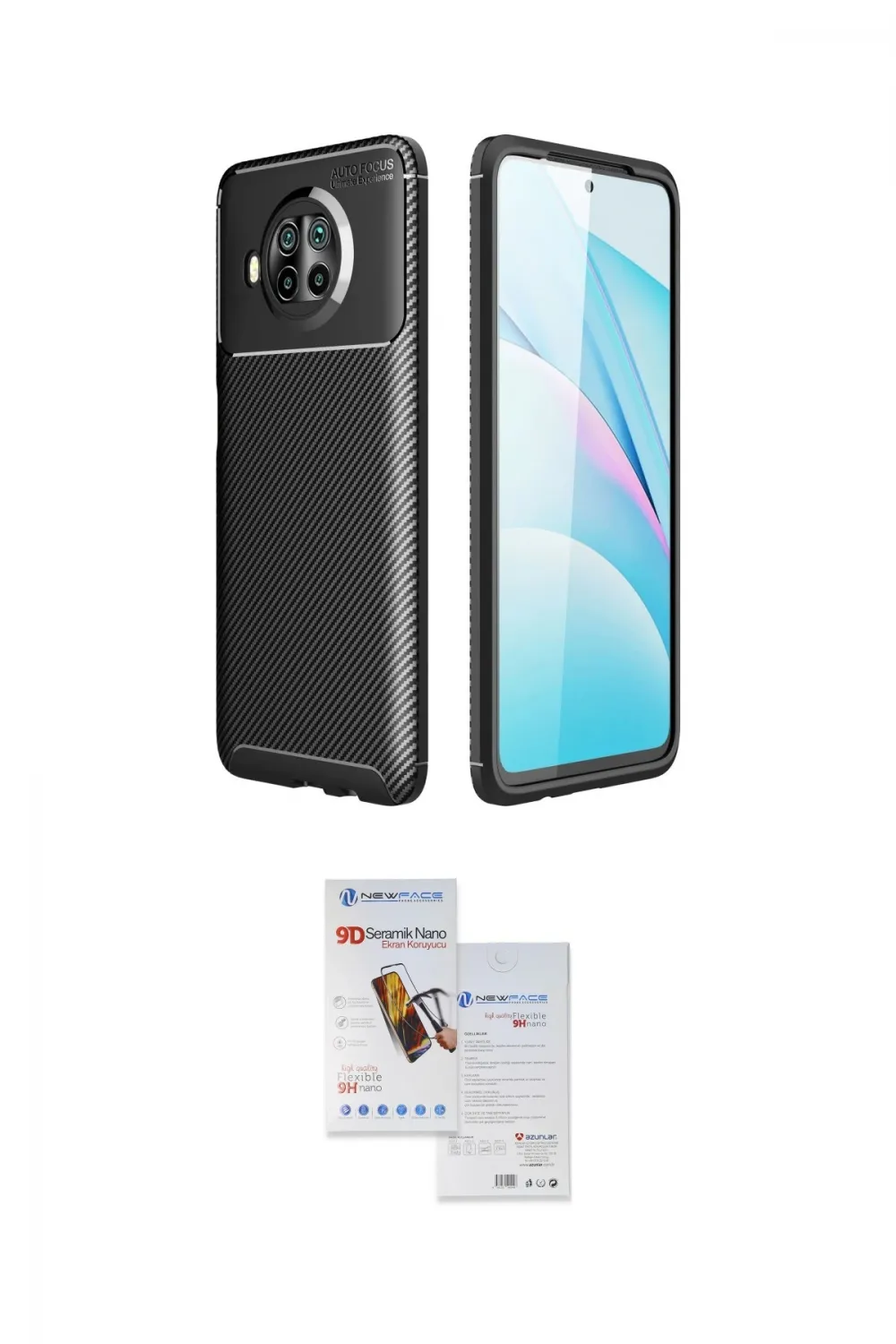 ieg™ Mi 10T Lite Kılıf Eksen Form Prime - Siyah Seramik Nano Ekran Koruyucu