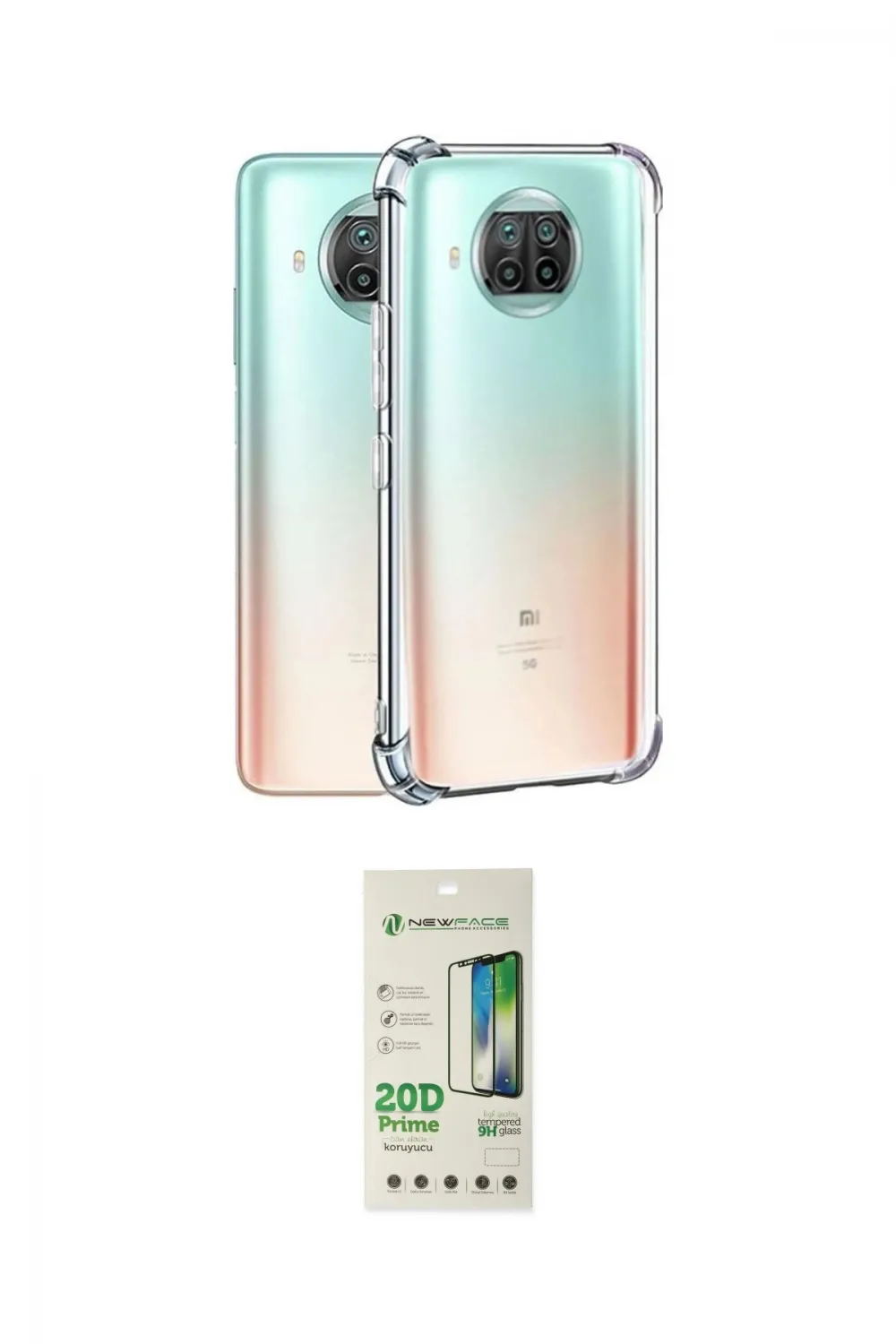 ieg™ Mi 10T Lite Kılıf İz Form Prime - Siyah 20D Premium Cam Ekran Koruyucu
