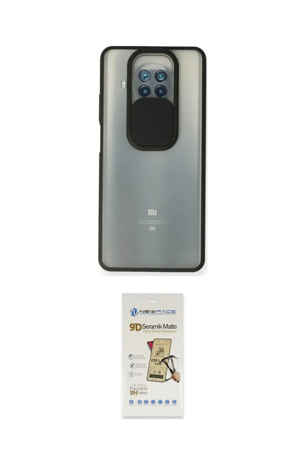ieg™ Mi 10T Lite Kılıf Vadi Çizgi - Siyah Mat Seramik Nano Ekran Koruyucu