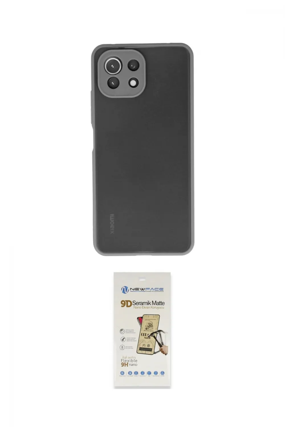ieg™ Mİ 11 Lite Kılıf Ahenk Çizgi Serisi - Siyah Mat Seramik Nano Ekran Koruyucu