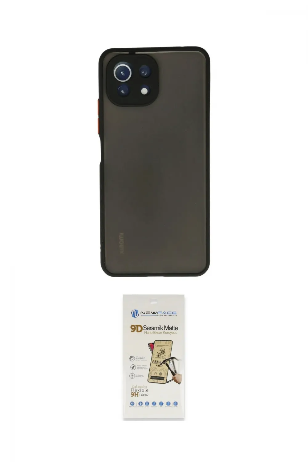 ieg™ Mİ 11 Lite Kılıf Ahenk Çizgi Serisi - Siyah Mat Seramik Nano Ekran Koruyucu