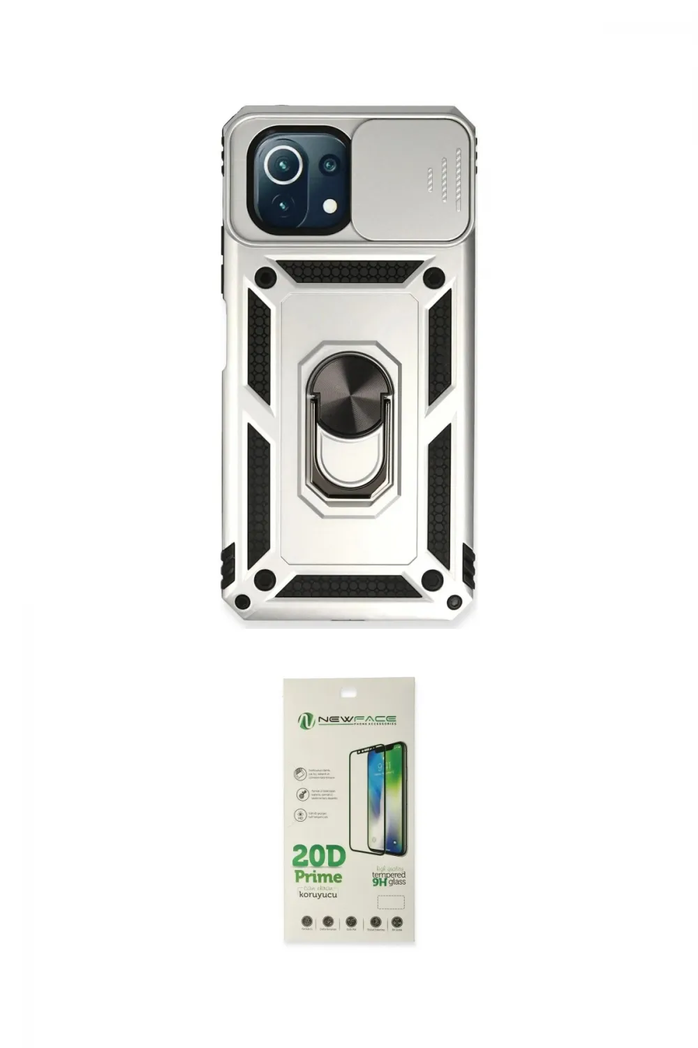 ieg™ Mİ 11 Lite Kılıf Ahenk Klasik - Siyah 20D Premium Cam Ekran Koruyucu