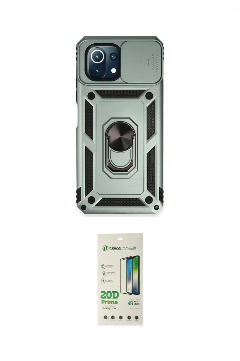 ieg™ Mİ 11 Lite Kılıf Ahenk Klasik - Siyah 20D Premium Cam Ekran Koruyucu