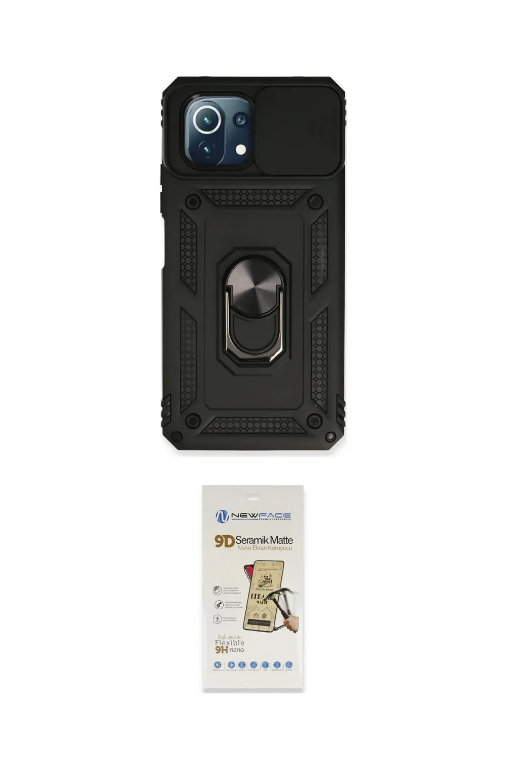ieg™ Mİ 11 Lite Kılıf Ahenk Klasik - Siyah Mat Seramik Nano Ekran Koruyucu