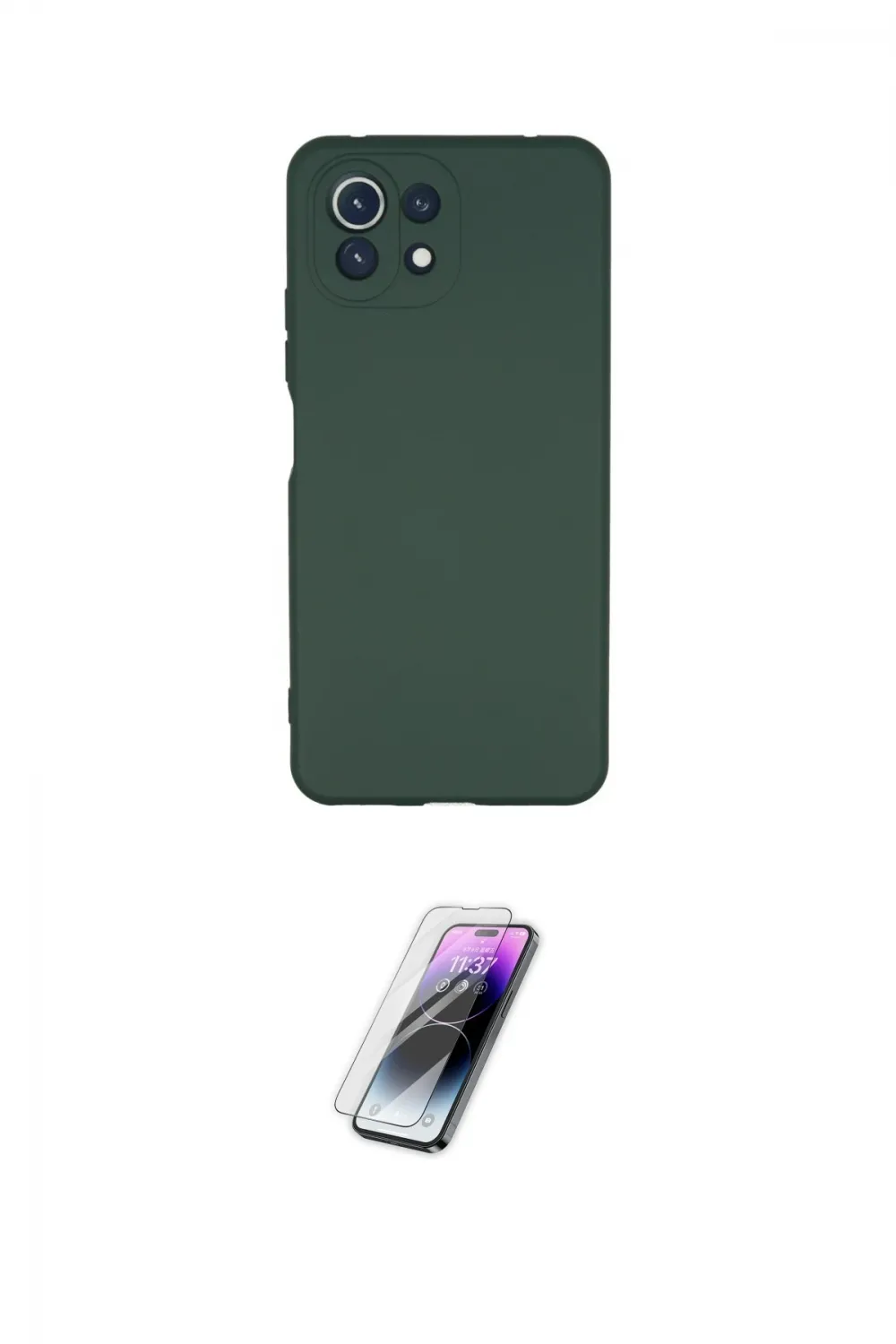 ieg™ Mİ 11 Lite Kılıf Ahenk Serisi - Şeffaf Pasifik Cam Ekran Koruyucu