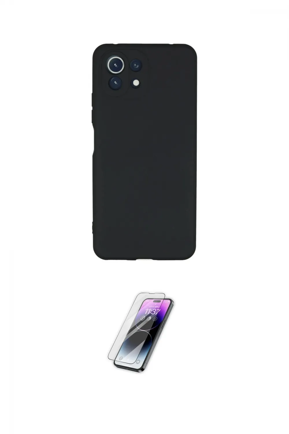 ieg™ Mİ 11 Lite Kılıf Ahenk Serisi - Şeffaf Pasifik Cam Ekran Koruyucu
