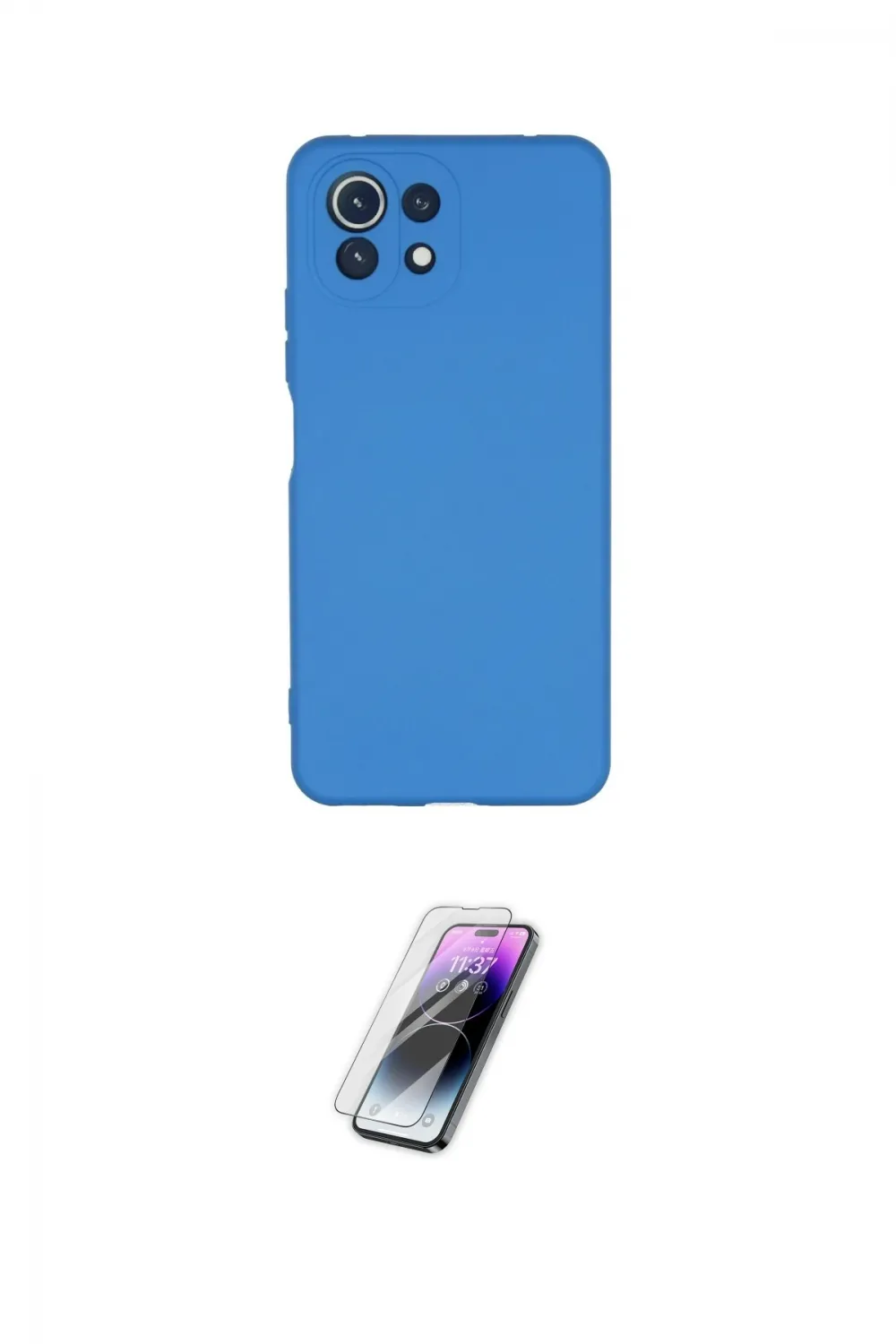 ieg™ Mİ 11 Lite Kılıf Ahenk Serisi - Şeffaf Pasifik Cam Ekran Koruyucu