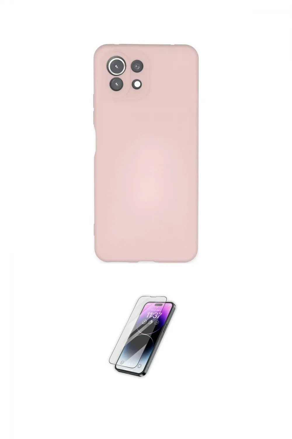 ieg™ Mİ 11 Lite Kılıf Ahenk Serisi - Şeffaf Pasifik Cam Ekran Koruyucu