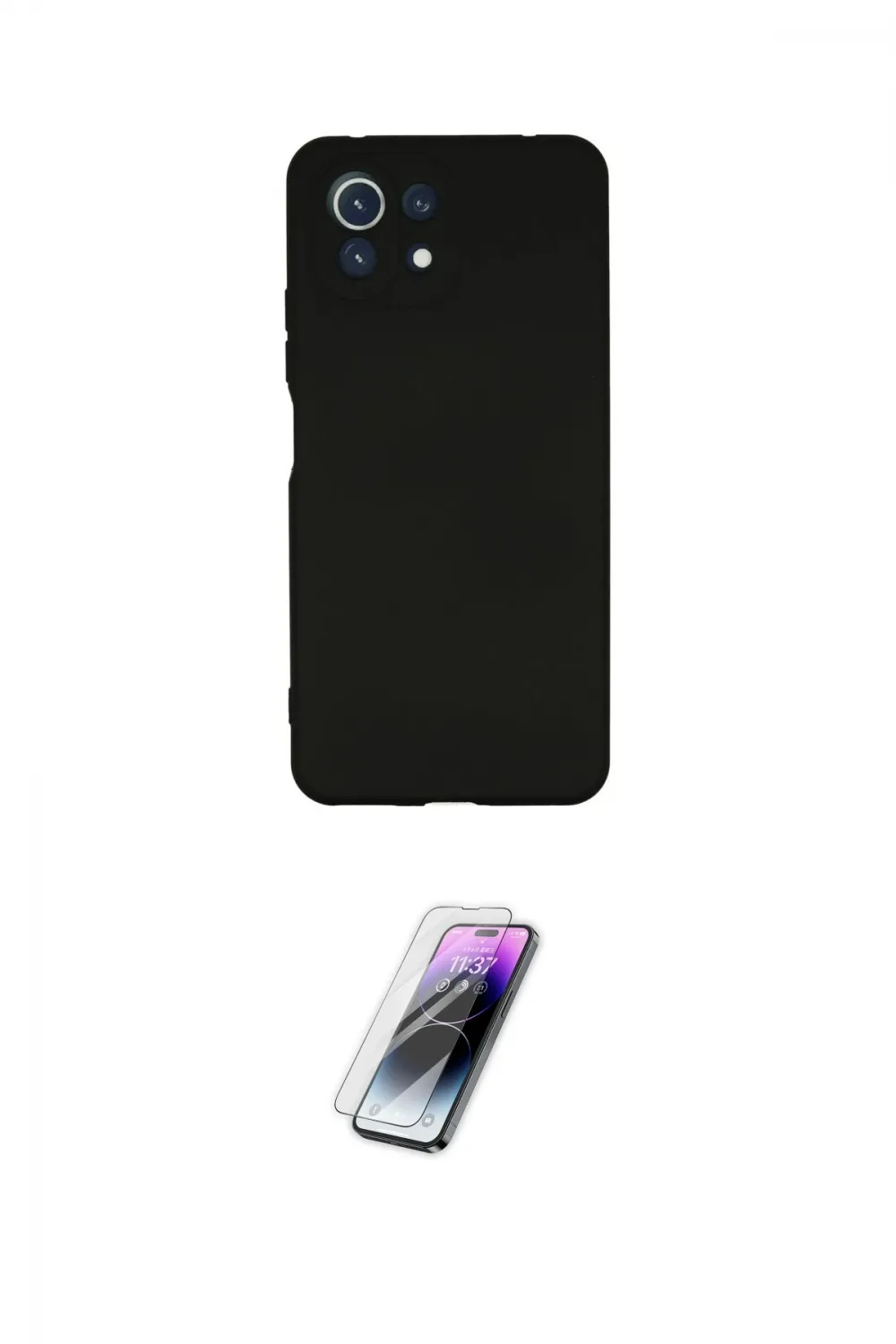 ieg™ Mİ 11 Lite Kılıf Ahenk Serisi - Şeffaf Pasifik Cam Ekran Koruyucu