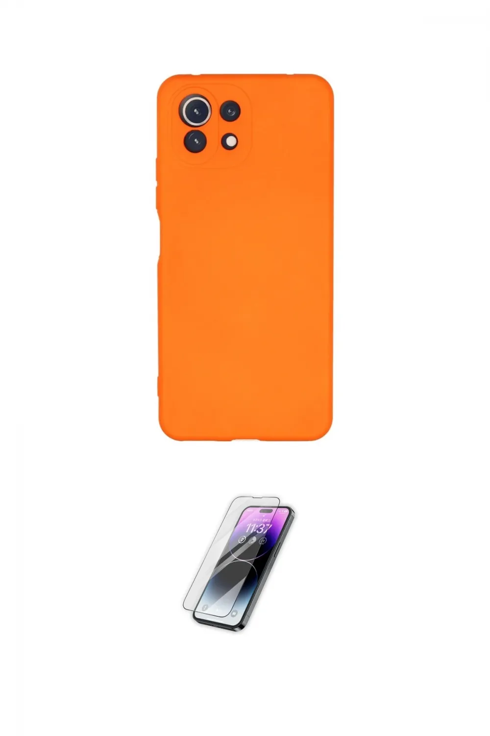 ieg™ Mİ 11 Lite Kılıf Ahenk Serisi - Şeffaf Pasifik Cam Ekran Koruyucu
