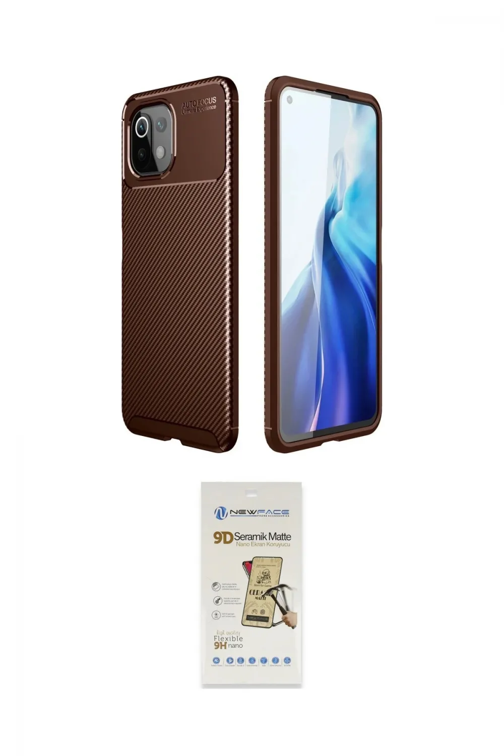 ieg™ Mİ 11 Lite Kılıf Eksen Form Prime - Siyah Mat Seramik Nano Ekran Koruyucu
