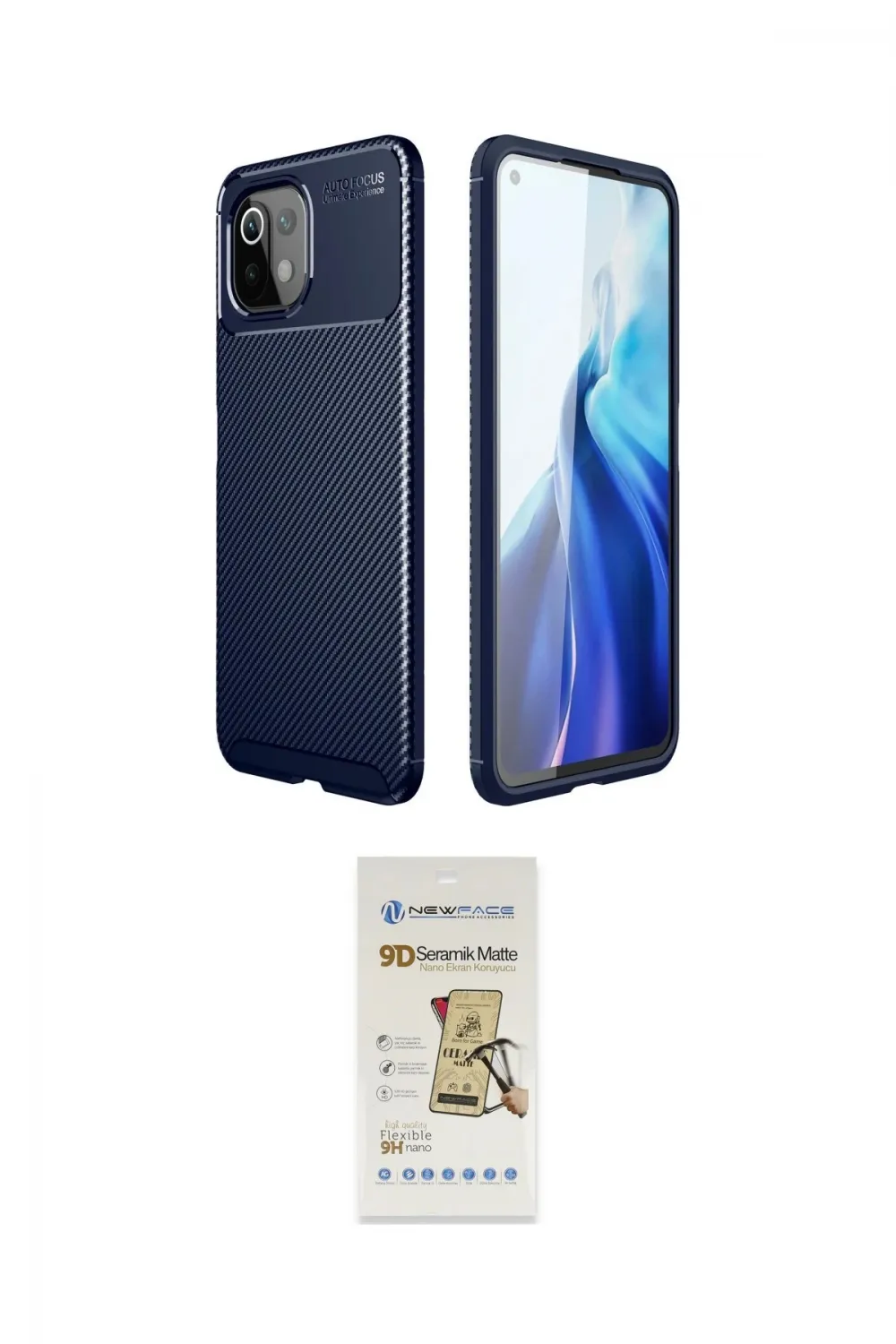 ieg™ Mİ 11 Lite Kılıf Eksen Form Prime - Siyah Mat Seramik Nano Ekran Koruyucu