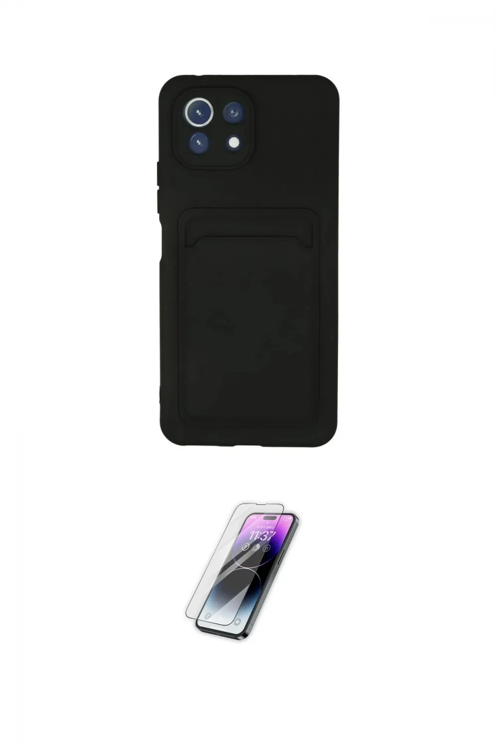 ieg™ Mİ 11 Lite Kılıf Vadi Çizgi Prime - Şeffaf Pasifik Cam Ekran Koruyucu
